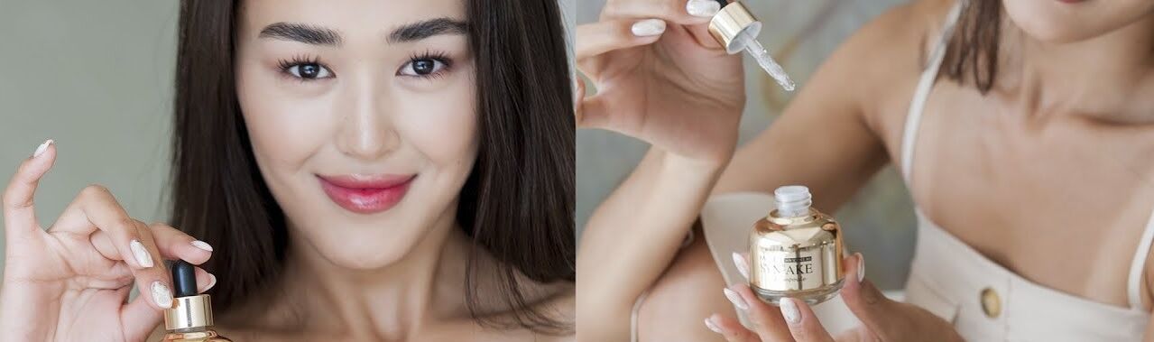 aplicação de soro na pele para rejuvenescimento facial